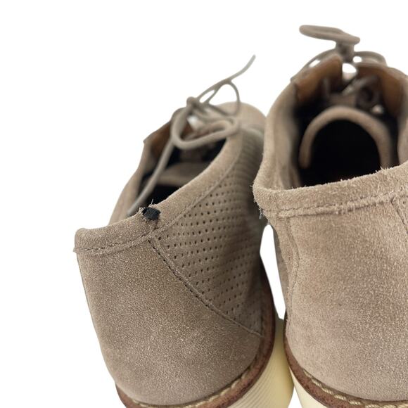 Söfft Simons Suede Oxford Shoes Women’s 9 Beige Perforated Quiet Luxury Comfort - Picture 10 of 12